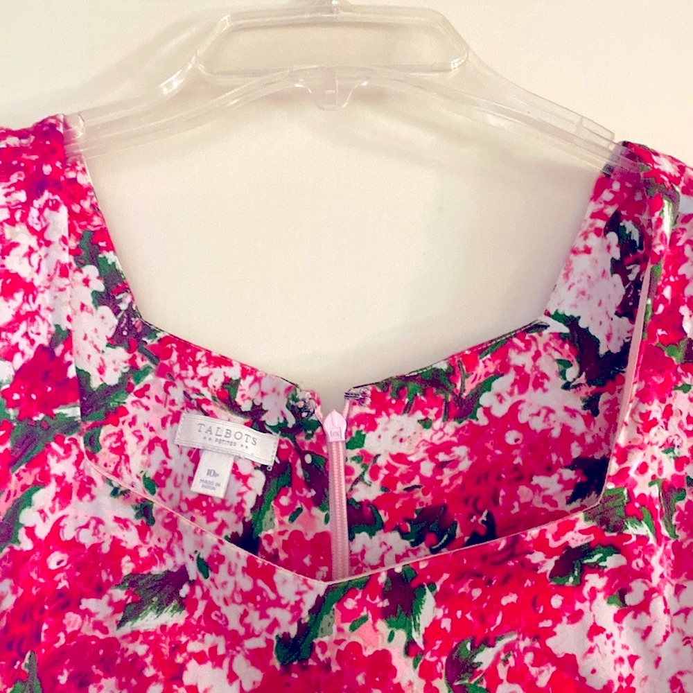 Talbots floral A-line dress. NWOT - Picture 4 of 7